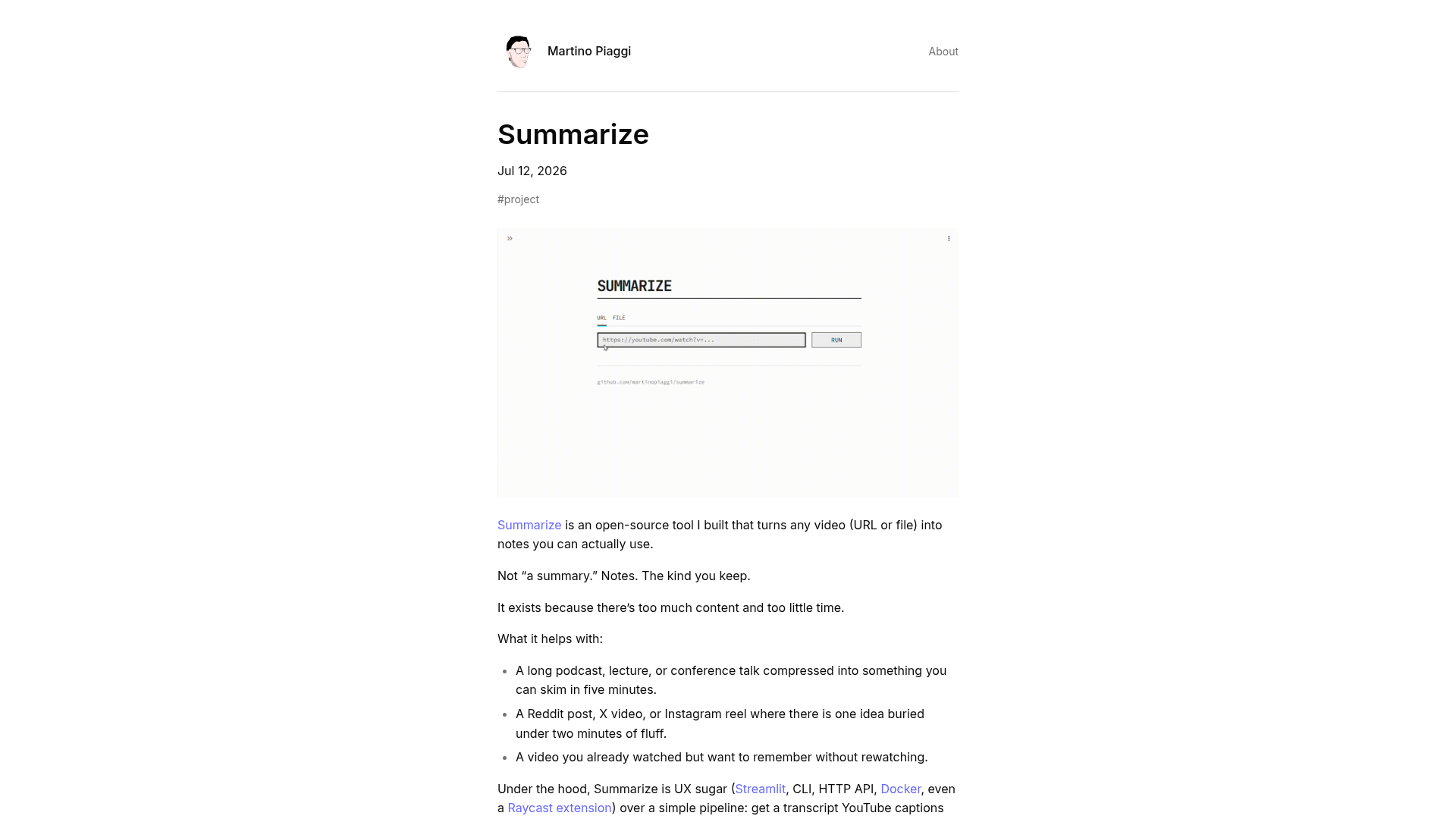 Summarize - 视频转笔记工具