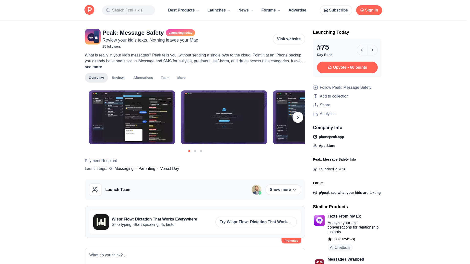 Peak: Message Safety