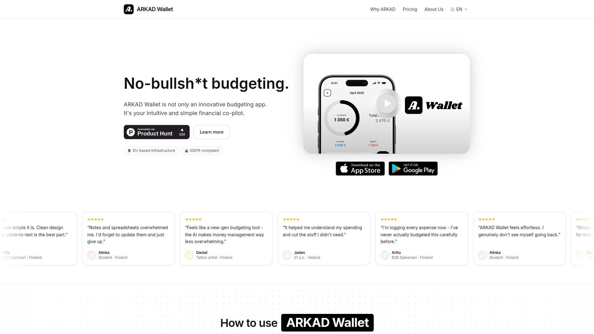 ARKAD Wallet - 语音预算管理